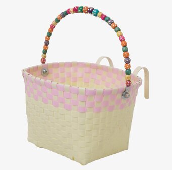 Cykelkorg Junior Pastellgul från Rice med färgglada detaljer
