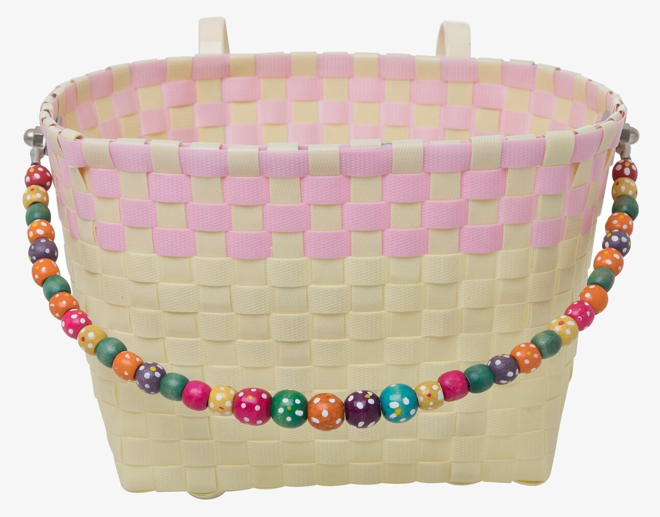 Cykelkorg Junior Pastellgul från Rice med färgglada detaljer