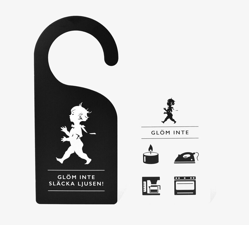 Dörrhängare - Glöm Inte från Solstickan i svart och vitt