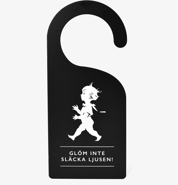 Dörrhängare - Glöm Inte från Solstickan, svart med vit text