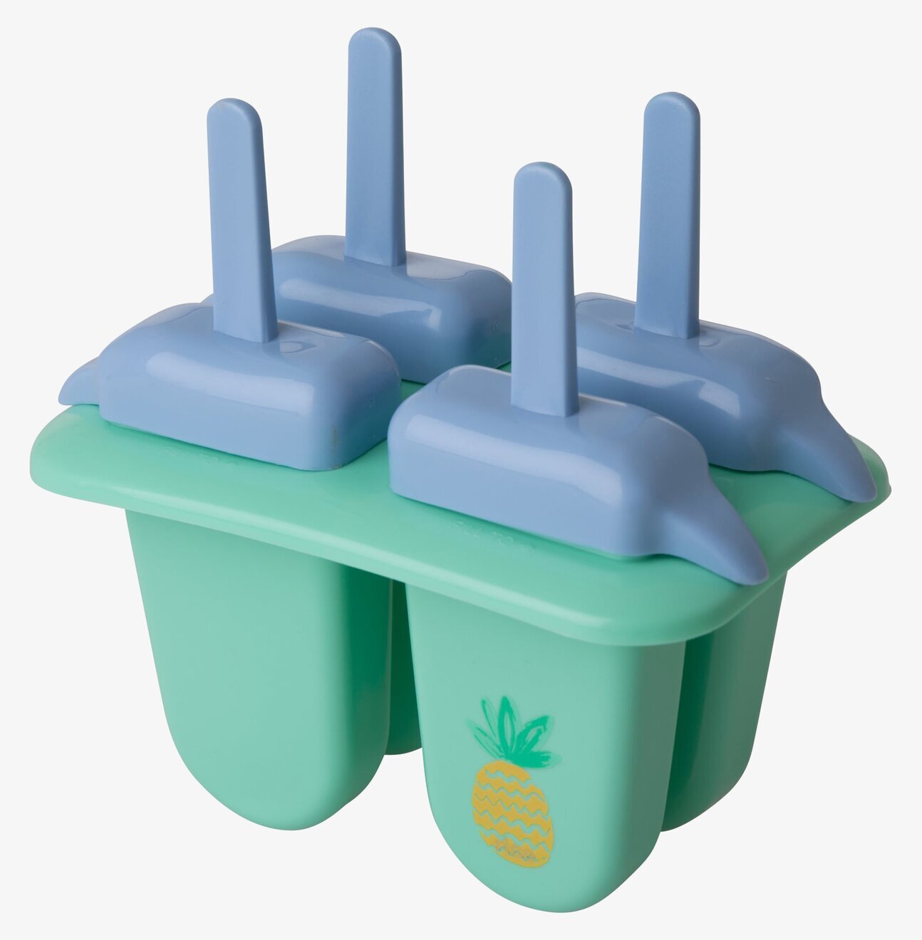 Glassform Fruits från Rice med turkos bas och ananasdetalj