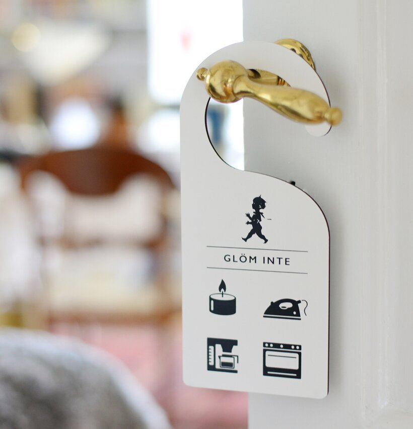 Dörrhängare - Glöm Inte från Solstickan på gyllene handtag