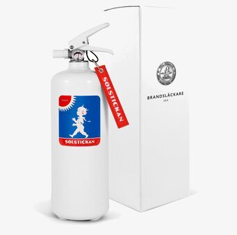 Brandsläckare 2kg Original från Solstickan med vit design