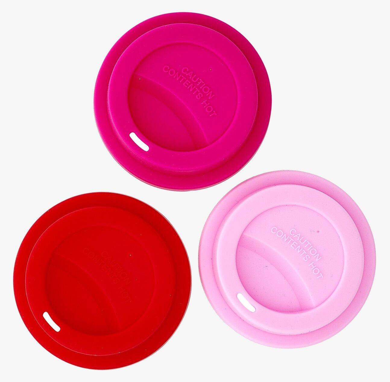 Tre färgglada Silikonlock Boogie från Rice på vit bakgrund