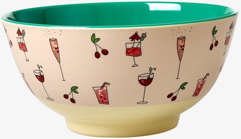 Skål Pink Cocktail Print från Rice med cocktailmotiv