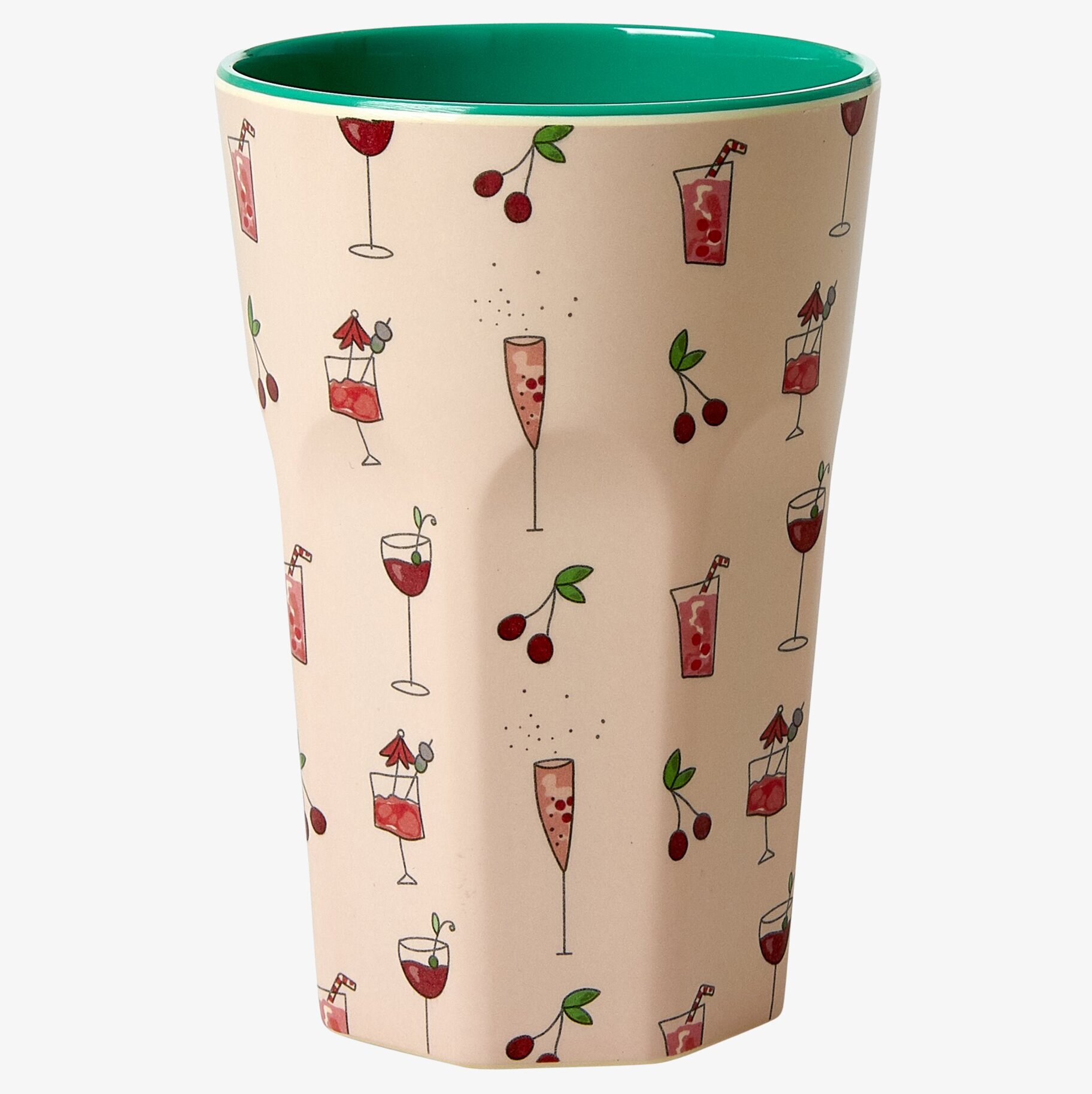 Mugg Latte Pink Cocktail Print från Rice med cocktailmotiv