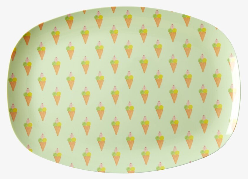 Tallrik Ice Cream Print från Rice med glassmönster