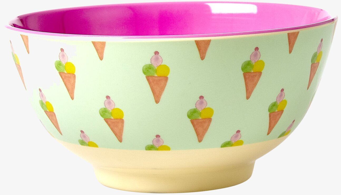 Skål Ice Cream Print från Rice med färgglada glasskottar