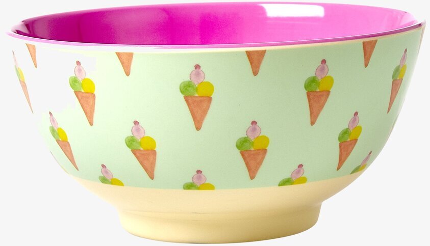 Skål Ice Cream Print från Rice med färgglada glasskottar