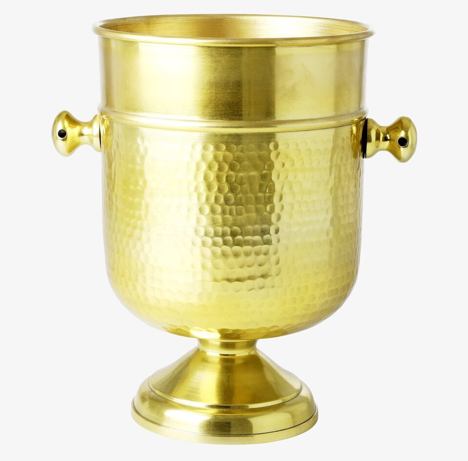 Vinkylare Small från Rice i gyllene metall med handtag