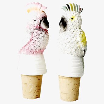 Flaskkork Kakadua från Rice med färgglada kakaduor