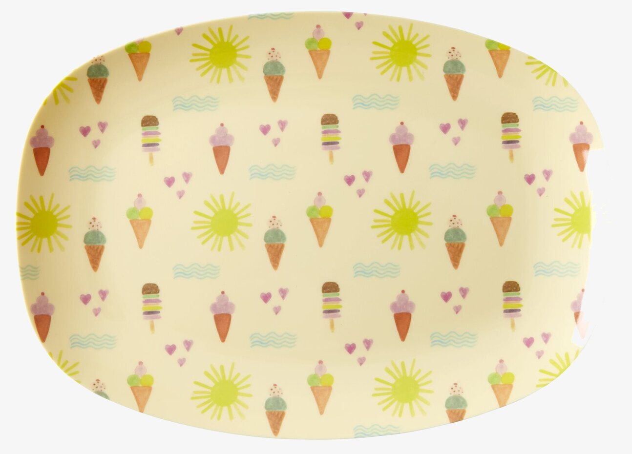 Liten Tallrik Summer Print från Rice med färgglada mönster