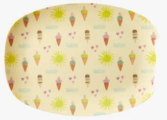 Liten Tallrik Summer Print från Rice med färgglada mönster