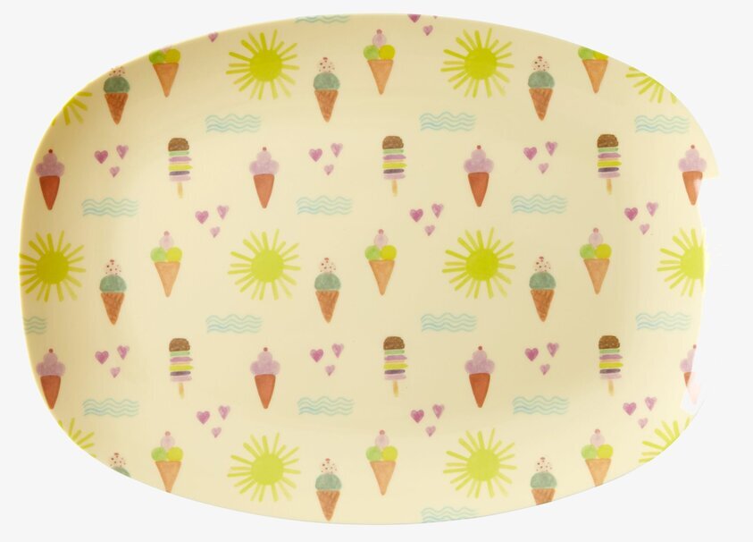 Liten Tallrik Summer Print från Rice med färgglada mönster