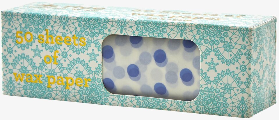 Smörgåspapper Polka Dot Print från Rice med blå prickar