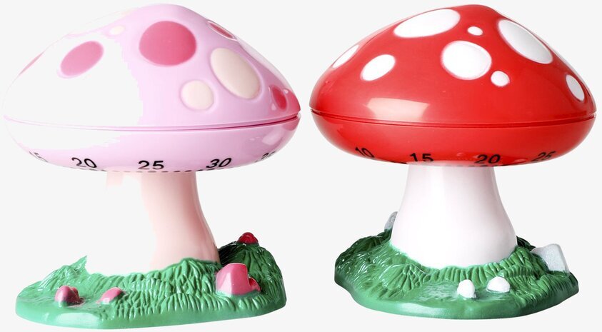 Kökstimer - Svamp från Rice i rosa och röd med vita prickar