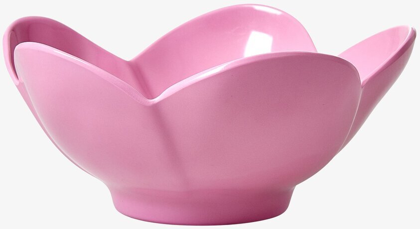 Skål Lotusblomma Rosa från Rice med bladliknande kanter
