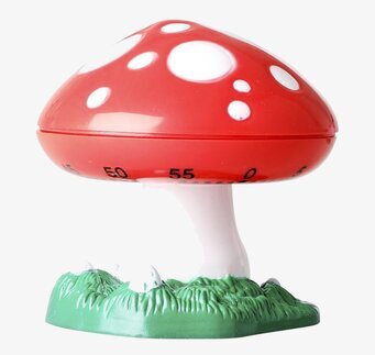 Kökstimer - Svamp från Rice, röd flugsvamp med vita prickar