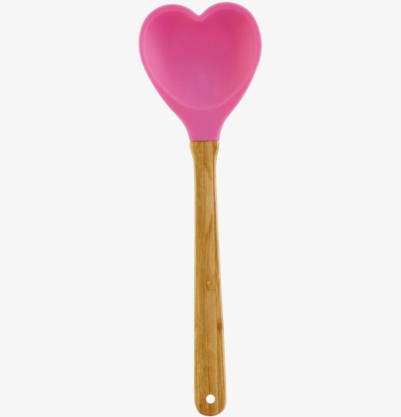 Hjärtformad Slev Silikon från Rice med bambuhandtag