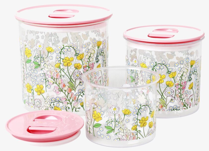 Förvaringsburk Lupin Print 3-Pack från Rice i olika storlekar