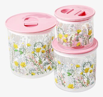 Förvaringsburk Lupin Print 3-Pack från Rice med blommotiv