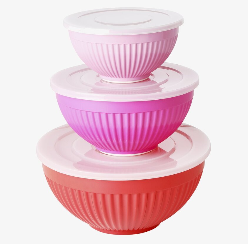 Skålar Melamin 3-Pack från Rice i olika färger och storlekar