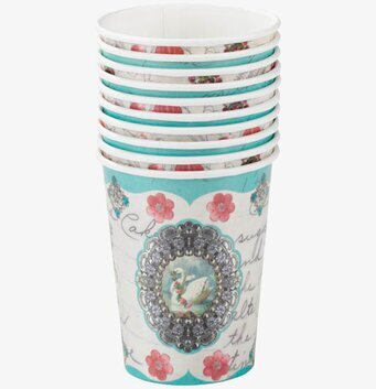 Pappersmuggar Pastries & Pearls från Talking Tables, 7-pack