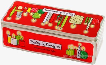 Bild av livfull plåtburk med stearinljusdesign