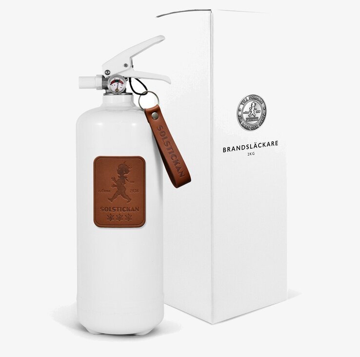 Solstickan Brandsläckare 2 Kg Leather Edition Mörkbrun