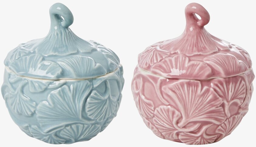 Förvaringsburk Med Lock från Rice i keramik med växtmotiv