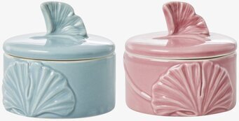 Förvaringsburk Med Lock från Rice i ljusblått och rosa