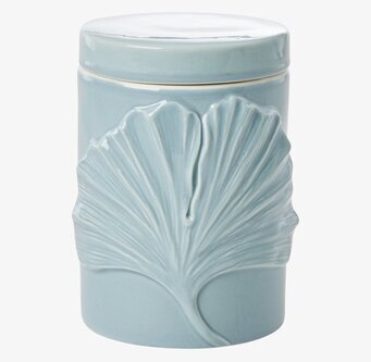 Förvaringsburk Med Lock från Rice med grå-blå färg och blad