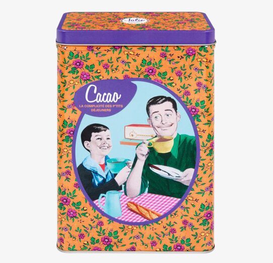 Plåtburk Jolie Kakao från Derriére la porte, retrodesign
