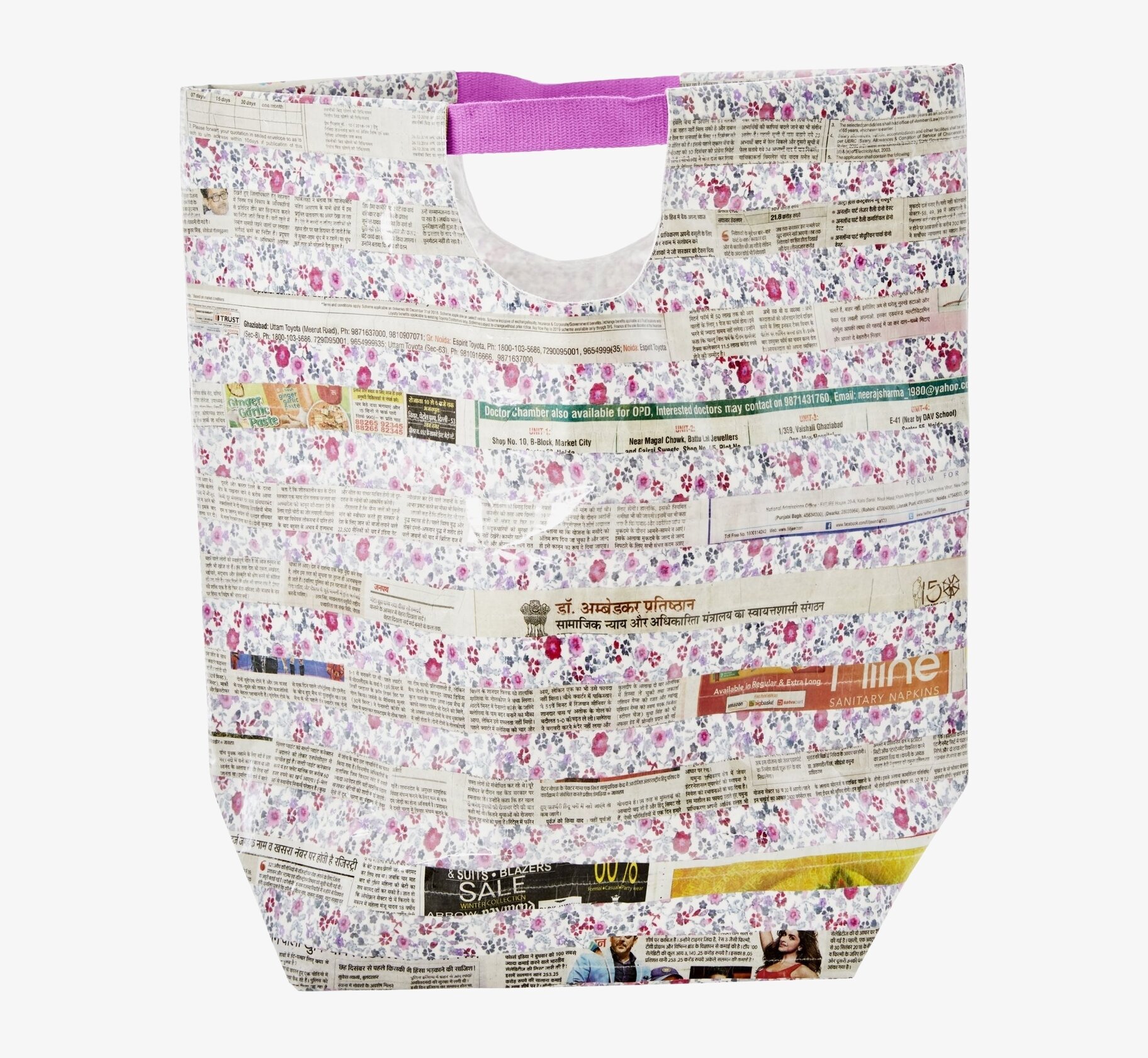 Newspaper Bag Special Project från Rice med tidningsdesign