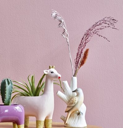 Porslinsvas Fågel Aprikos Rice Vaser