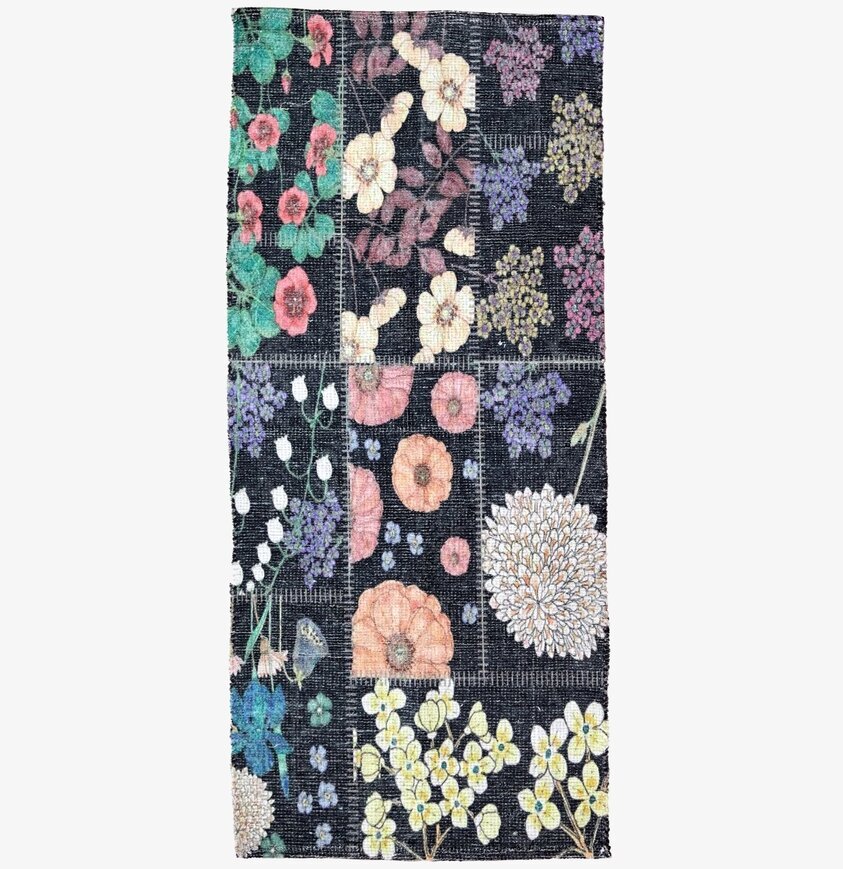 Matta Flower Print från Rice med färgglada blommor