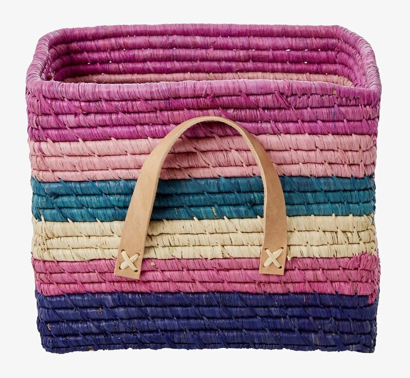 Förvaringskorg Stripes Simply Yes från Rice, färgglad design