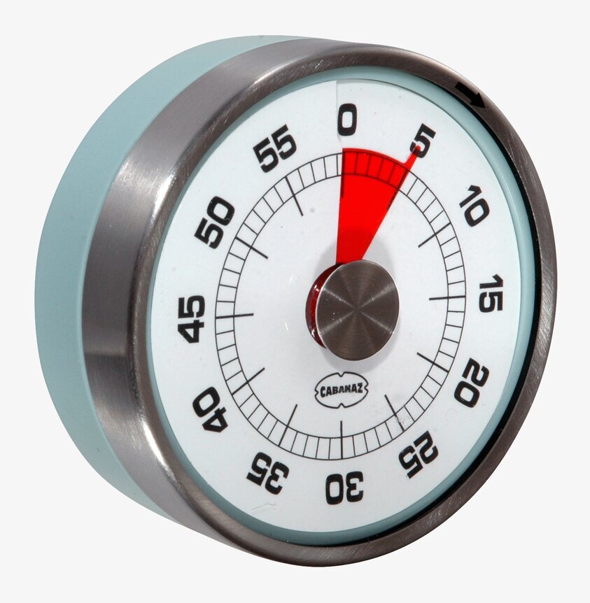 Timer Aqua från Cabanaz, robust kökstimer med tydlig urtavla