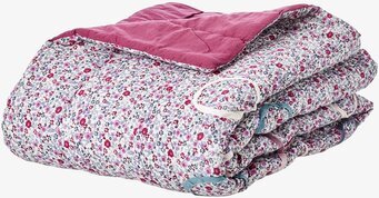 Bomullsfilt Small Flower Print Plum från Rice, vikt och visad