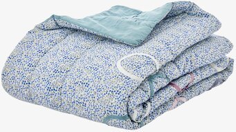 Bomullsfilt Small Flower Print Blue från Rice ihopvikt