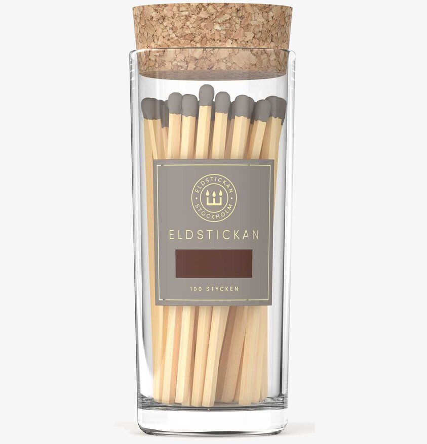 Tändstickor Stor Aska från Eldstickan i glasbehållare