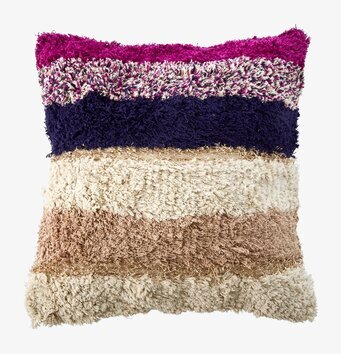 Kudde Stripes Print från Rice med färgstarka ränder