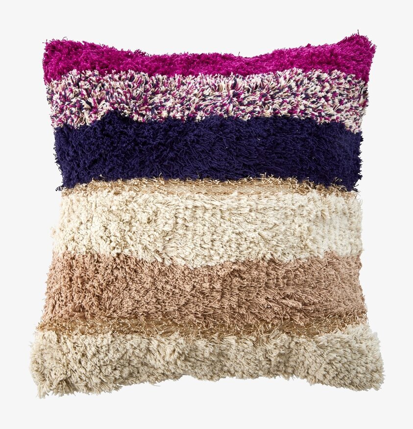 Kudde Stripes Print från Rice med färgstarka ränder