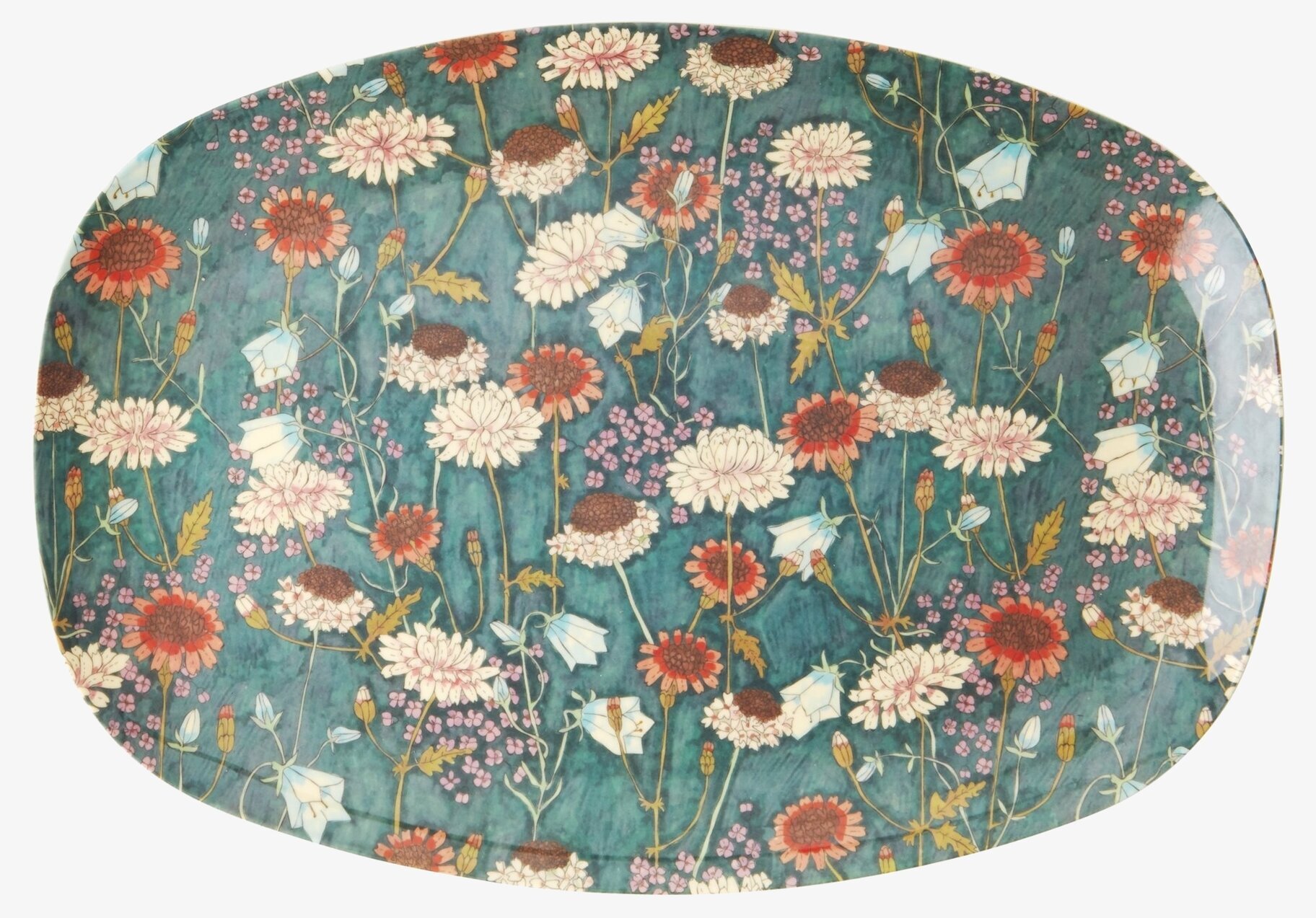 Tallrik Flower Print från Rice med färgglatt blommönster