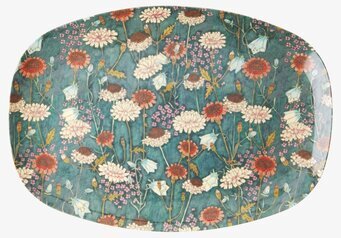 Tallrik Flower Print från Rice med färgglatt blommönster