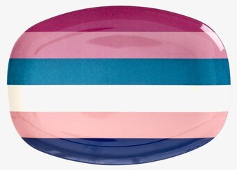 Tallrik Stripe Print från Rice med färgglada horisontella ränder