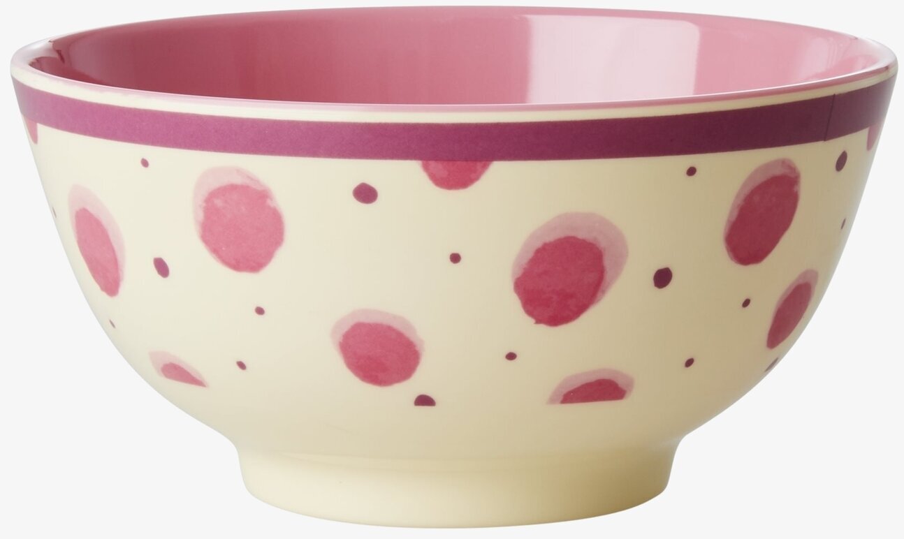 Skål Pink Watercolor Splash Print från Rice med rosa stänk