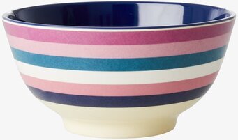 Skål Stripe Print från Rice med färgglada horisontella ränder