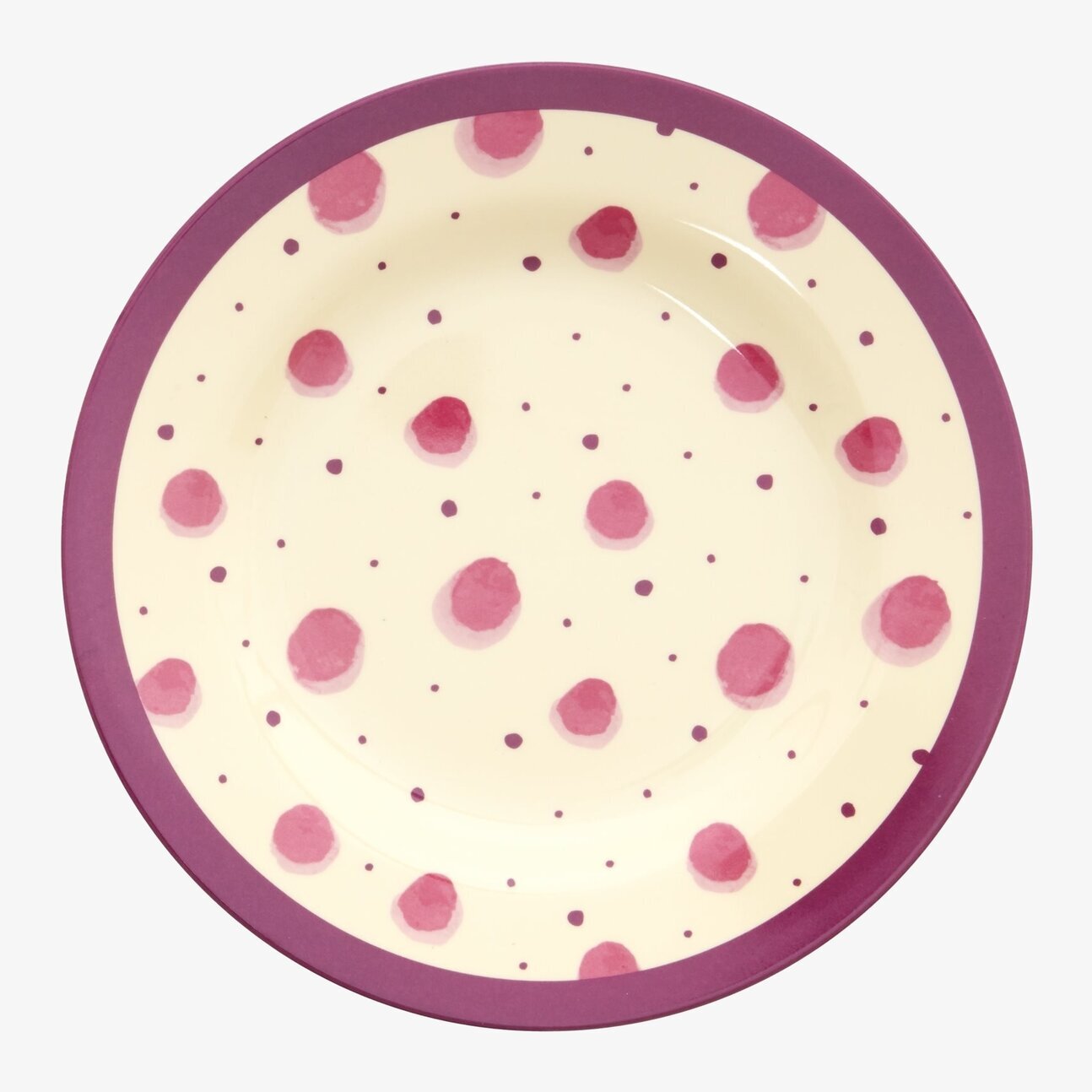 Tallrik Pink Watercolor Splash Print från Rice med färgstänk