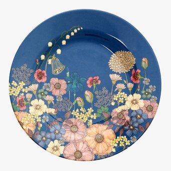 Tallrik Flower Collage Print från Rice med blommönster